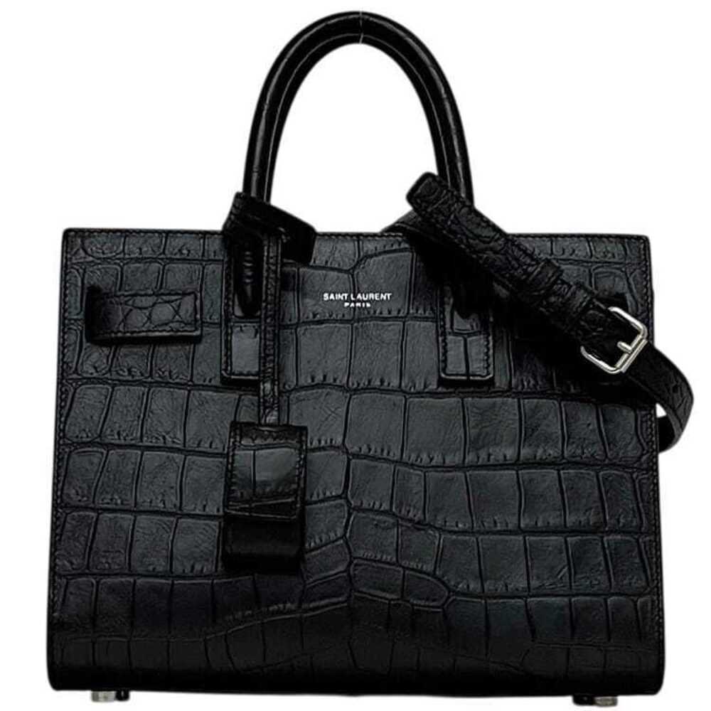 Saint Laurent Paris Sac De Jour Leather 2Way Shoulder Bag Black